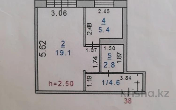 1-комнатная квартира, 32.8 м², 5/5 этаж, Валынова за 10.5 млн 〒 в Костанае — фото 2