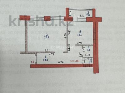 1-комнатная квартира · 61.7 м² · 6/10 этаж, Алии Молдагуловой 30б/1 — Около рынка Алия за 28.5 млн 〒 в Актобе