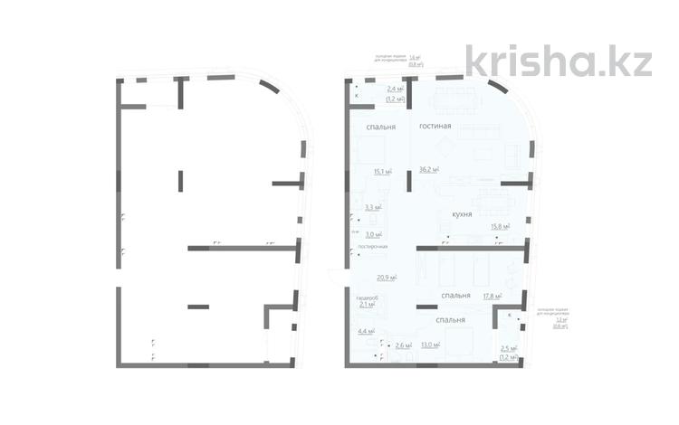 4-комнатная квартира · 146 м², мкр Новый Город, ​Проспект Нурсултана Назарбаева 4Б за ~ 90.5 млн ₸ в Караганде, Казыбек би р-н — фото 2