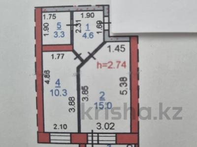 1-комнатная квартира · 34.6 м² · 2/9 этаж, Юбилейный 43 за 19 млн ₸ в Костанае
