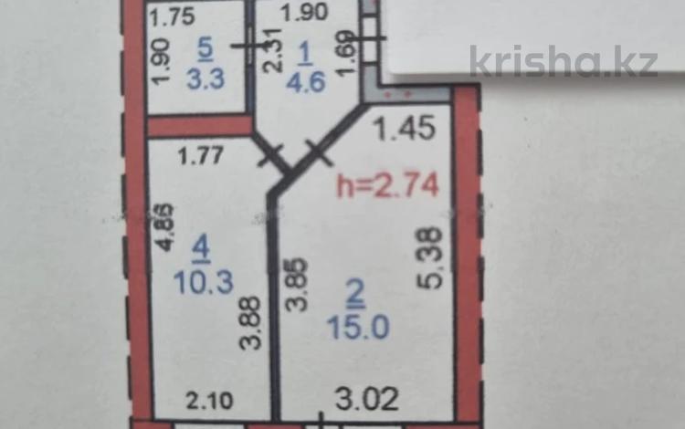 1-комнатная квартира · 34.6 м² · 2/9 этаж, Юбилейный 43 за 19 млн ₸ в Костанае — фото 2