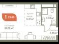1-комнатная квартира · 34 м², Омарова 1/4 за 18.5 млн ₸ в Алматы, Алатауский р-н