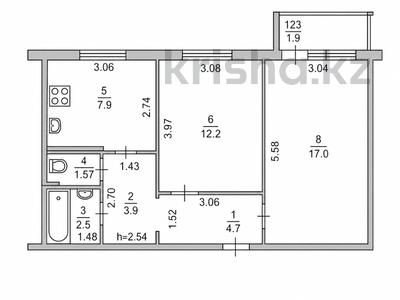2-бөлмелі пәтер · 51 м² · 9/10 қабат, 11 ш/а., бағасы: 14 млн ₸ в Актобе, мкр 11