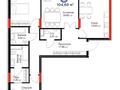 3-бөлмелі пәтер · 105 м² · 6/9 қабат, Е-899 1, бағасы: 106.5 млн ₸ в Астане, Есильский р-н — фото 17