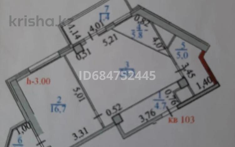 2-комнатная квартира · 56 м² · 12/22 этаж, Нажимеденова 10/3 — Дворец мира и согласия за 27.5 млн 〒 в Астане, Алматы р-н — фото 2