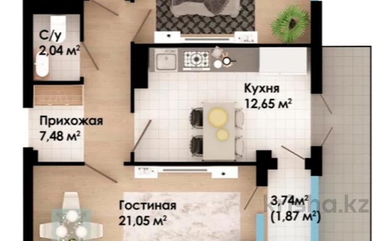 2-комнатная квартира · 76.2 м² · 1/3 этаж, мкр Баганашыл, Талапты 30 за 75 млн ₸ в Алматы, Бостандыкский р-н — фото 3
