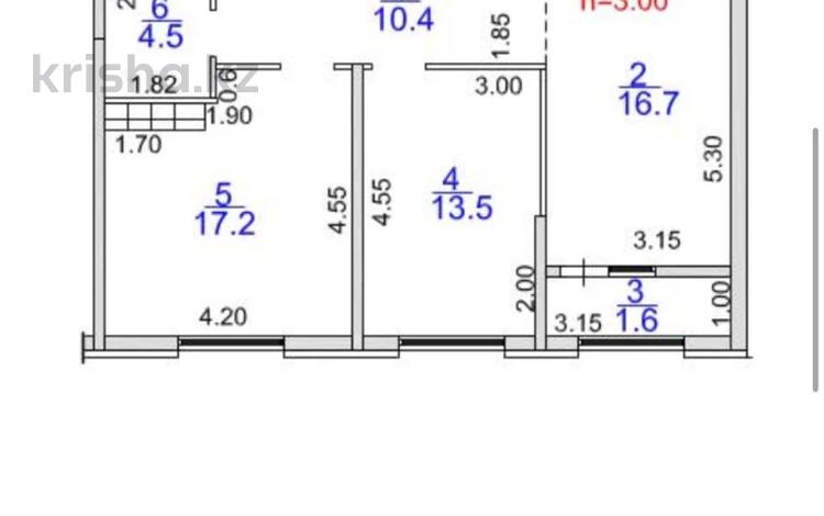 2-комнатная квартира · 64 м² · 8/12 этаж, ул. Фадеева, 38г за 40.5 млн ₸ в Алматы, Алатауский р-н — фото 2