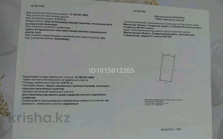Участок · 7.5 соток, 6 квартал 170/1 за 1.5 млн ₸ в Саина Шапагатовой — фото 2