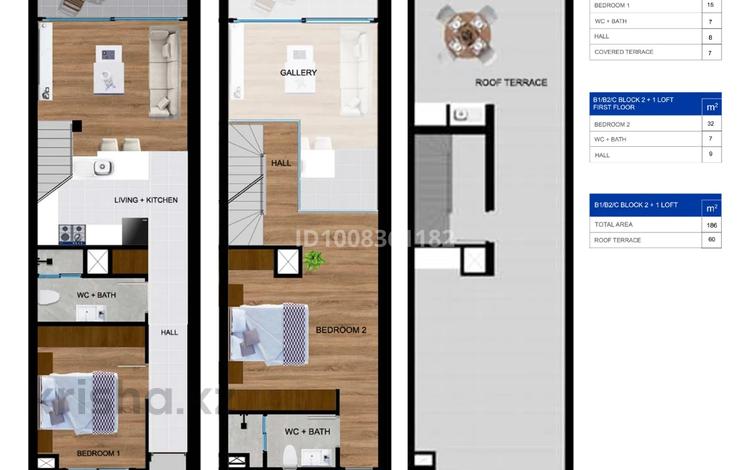 3-комнатная квартира · 186 м² · 2/4 этаж, Tatlısu за ~ 126.1 млн 〒 в Гирне — фото 2