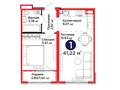 1-бөлмелі пәтер · 41.61 м², Аль-Фараби 46/21, бағасы: ~ 30.2 млн ₸ в Астане, Есильский р-н — фото 3