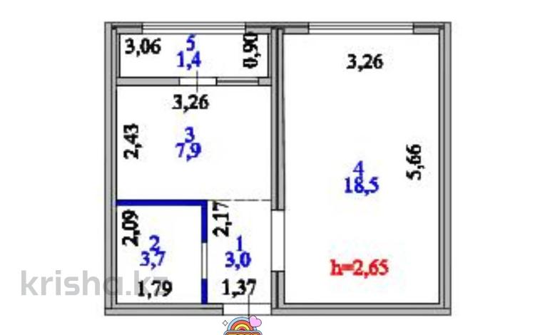 1-бөлмелі пәтер · 34.5 м² · 4/12 қабат, Улы Дала 14, бағасы: 19.5 млн ₸ в Астане, Нура р-н — фото 2
