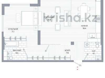 2-бөлмелі пәтер · 80.5 м² · 2/3 қабат, Кенесары хана 43/7, бағасы: ~ 89.8 млн ₸ в Алматы, Бостандыкский р-н