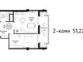 2-комнатная квартира, 52 м², 3/10 этаж, Бухар Жырау 34б за ~ 19.5 млн 〒 в Астане, Нура р-н — фото 4