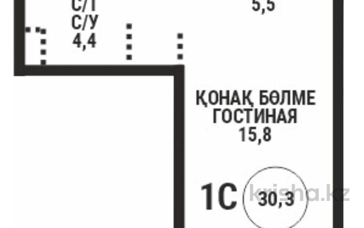 1-комнатная квартира · 31.5 м² · 5/12 этаж, Райымбека 210 за 27.3 млн ₸ в Алматы, Алмалинский р-н — фото 2