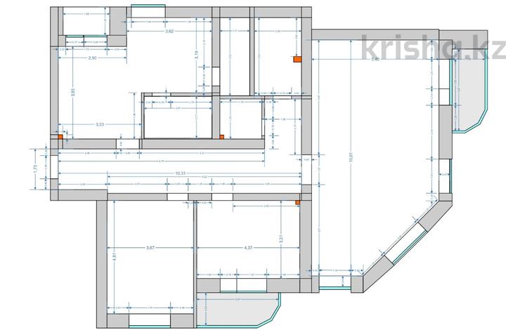 4-комнатная квартира · 150 м² · 4/9 этаж, проспект Нурсултана Назарбаева 95 — Байкена Ашимова за 59 млн 〒 в Кокшетау — фото 4