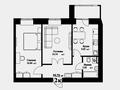 2-бөлмелі пәтер · 53.72 м² · 12/12 қабат, Чингиз Айтматов 65, бағасы: 24.5 млн ₸ в Астане, Нура р-н — фото 3