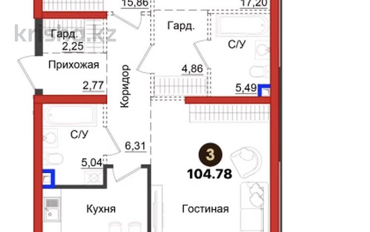 3-комнатная квартира · 104.78 м² · 1/3 этаж, Городская 3 — СУПЕР ЦЕНА ТОЛЬКО ЗА НАЛ УСПЕЙТЕ! за 182 млн 〒 в Алматы, Медеуский р-н — фото 2
