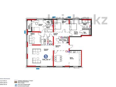 5-бөлмелі пәтер · 197 м² · 6/7 қабат, мкр Тараз, Рыскулова — 15% скидка, бағасы: ~ 130 млн ₸ в Шымкенте, Аль-Фарабийский р-н