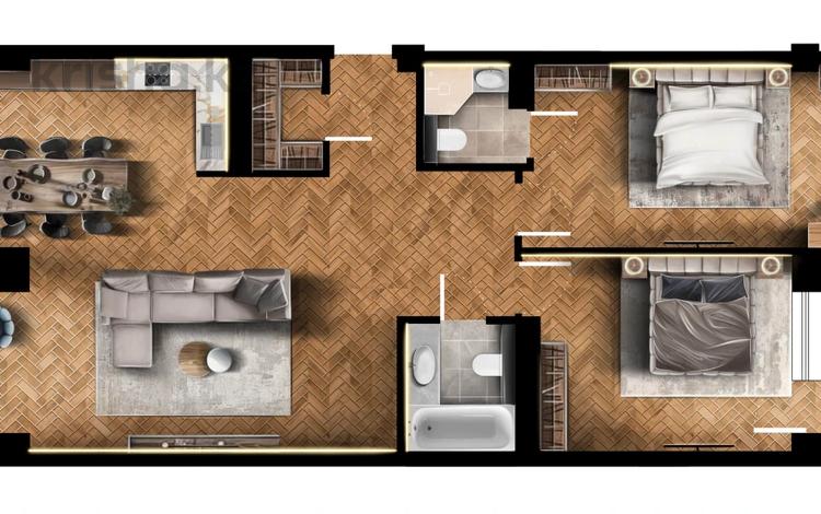 3-комнатная квартира · 98.9 м², Кизатова за ~ 38.1 млн ₸ в Петропавловске — фото 2