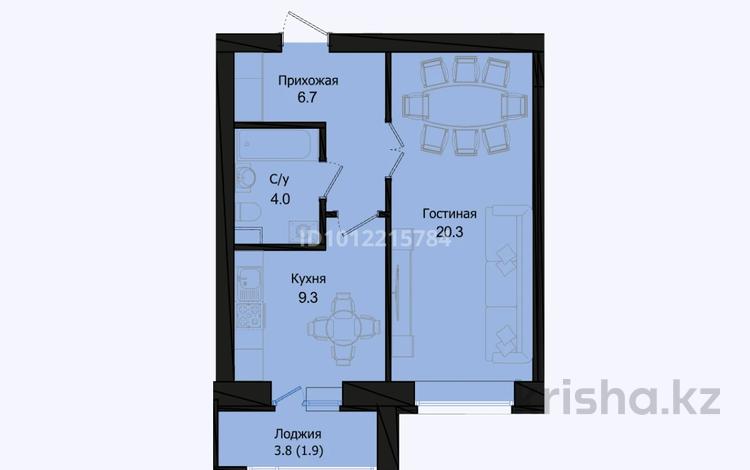 1-бөлмелі пәтер · 42.2 м² · 3/9 қабат, Розы Баглановой 23, бағасы: ~ 21 млн ₸ в Астане, Нура р-н — фото 2