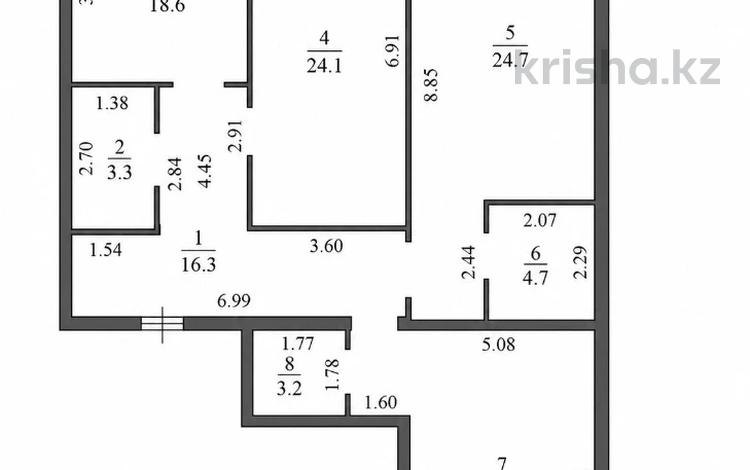 3-бөлмелі пәтер · 122 м² · 1/5 қабат, мкр. Алтын орда, Саздинское лесничество, бағасы: 39.5 млн ₸ в Актобе — фото 2