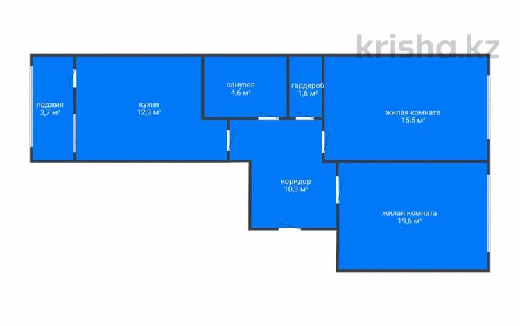 2-бөлмелі пәтер · 67 м² · 4/4 қабат, Береке 11, бағасы: 26 млн ₸ в Костанае — фото 4