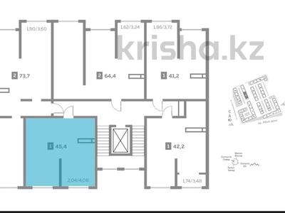 1-комнатная квартира · 45.4 м² · 6/9 этаж, мкр Шугыла 342/1 за 24.5 млн ₸ в Алматы, Наурызбайский р-н