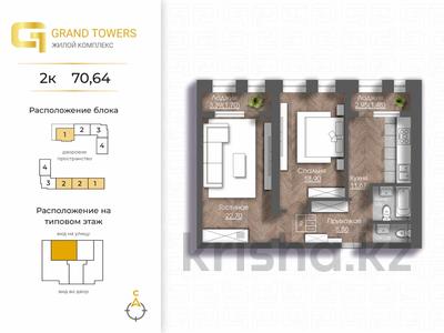 2-бөлмелі пәтер · 70.64 м², мкр. Алтын орда 192 — Халела досмухамедулы, бағасы: ~ 24 млн ₸ в Актобе
