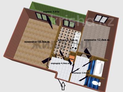 2-комнатная квартира · 54 м² · 7/9 этаж, Льва Толстого 26 за 21.9 млн ₸ в Усть-Каменогорске
