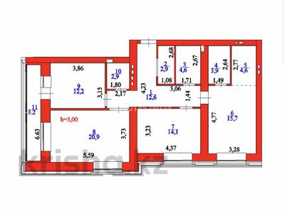 3-бөлмелі пәтер · 97.2 м² · 6/9 қабат, Максут Нарикбаев 14, бағасы: 67 млн ₸ в Астане, Нура р-н