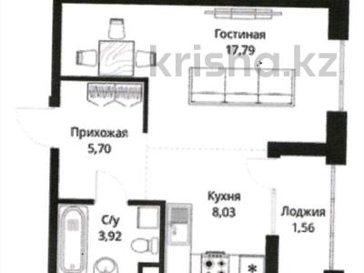 1-комнатная квартира, 37 м², 5/9 этаж, Култегин 4 за 16.3 млн 〒 в Астане, Нура р-н