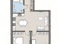 2-бөлмелі пәтер · 45.8 м² · 1/12 қабат, мкр Акбулак, Момышулы 100 — Almaty arena, бағасы: 24.5 млн ₸ в Алматы, Алатауский р-н