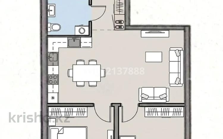 2-бөлмелі пәтер · 45.8 м² · 1/12 қабат, мкр Акбулак, Момышулы 100 — Almaty arena, бағасы: 24.5 млн ₸ в Алматы, Алатауский р-н — фото 2