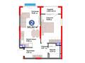 2-бөлмелі пәтер · 50.32 м², мкр Гажайып, ​Гажайып микрорайон 11/19, бағасы: ~ 47.3 млн ₸ в Алматы, Алатауский р-н — фото 3