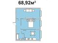 2-бөлмелі пәтер · 68.92 м², мкр Нуршашкан (Колхозши), Алатау 36, бағасы: ~ 37.8 млн ₸ в Алматы, Турксибский р-н — фото 3