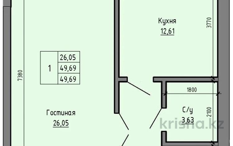 1-бөлмелі пәтер · 49 м² · 2/5 қабат, Саздинское лесничество 228/5, бағасы: ~ 14.9 млн 〒 в Актобе — фото 2