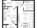 1-комнатная квартира · 37.27 м² · 3/9 этаж, Толеметова 106/3 за ~ 15.7 млн 〒 в Шымкенте, Абайский р-н — фото 2