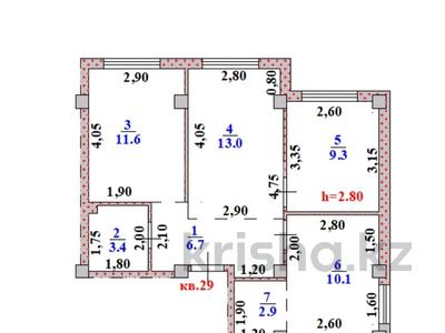 3-бөлмелі пәтер · 57 м² · 3/3 қабат, Үстірт 2936, бағасы: 35.5 млн ₸ в Коксай (пути Ильича)