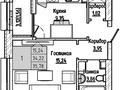 1-бөлмелі пәтер · 35.78 м² · 8/9 қабат, Айтматова 21, бағасы: 19 млн ₸ в Астане, Нура р-н — фото 2