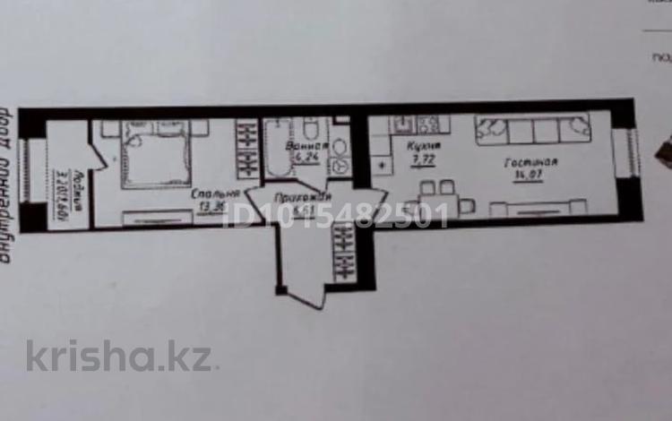 2-комнатная квартира · 47.5 м² · 6/9 этаж, Жумекен Нажимеденов 26 за 30 млн ₸ в Астане, Сарайшык р-н — фото 2