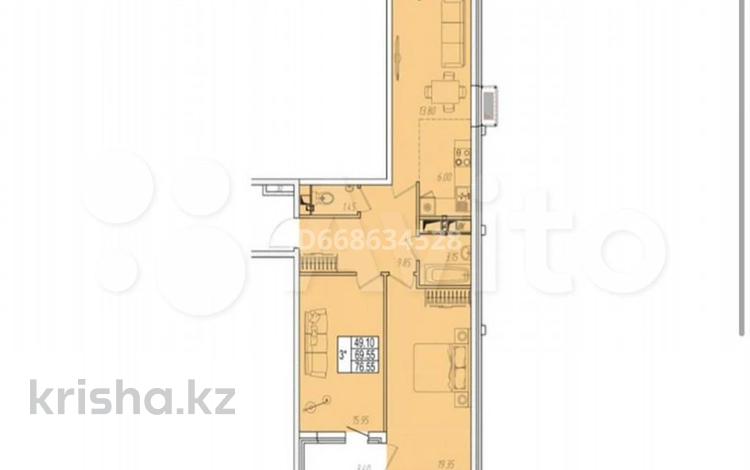 3-комнатная квартира, 76.5 м², 12/14 этаж, Омелькова 93 за 63 млн 〒 в Анапе — фото 2