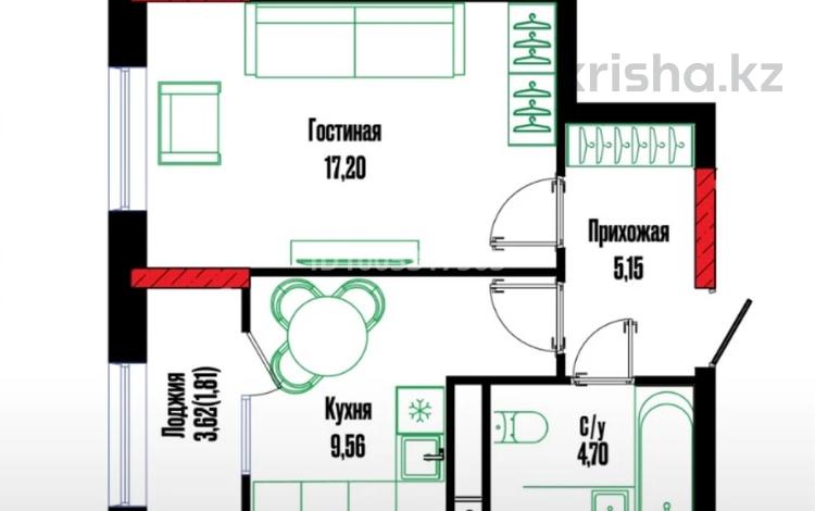 1-комнатная квартира · 38.4 м² · 17/21 этаж, Бухар жырау улица 12/3 — Жк Sandi Qala-2 за ~ 35 млн ₸ в Астане, Есильский р-н — фото 2