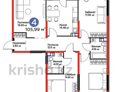 4-комнатная квартира · 106 м² · 6/6 этаж, Кайрат микрорайон 716/16 — Продажа 4-комн. квартиры \bm{106\text{ м}^2} в ЖК Dream City Eco (Блок B) от BI Group! Ключи и документы на руках! Самый лучший видовой этаж — панорама просто огонь за ~ 57.3 млн ₸ в Алматы, Турксибский р-н