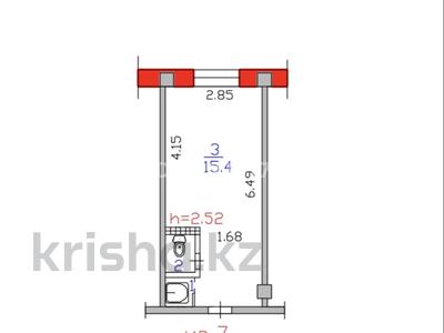 1-комнатная квартира · 18 м² · 2/5 этаж, Просп. Абая 163 за 13.5 млн 〒 в Алматы, Алмалинский р-н