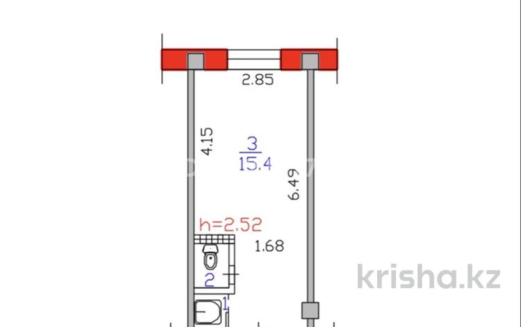 1-бөлмелі пәтер · 18 м² · 2/5 қабат, Просп. Абая 163, бағасы: 13.5 млн ₸ в Алматы, Алмалинский р-н — фото 9