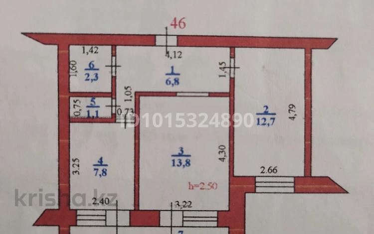 2-бөлмелі пәтер · 48 м² · 3/9 қабат, Гагарина 1/1 — 22школа, бағасы: 18 млн ₸ в Уральске — фото 2