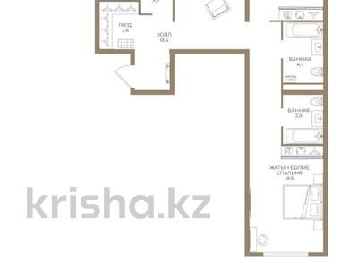 3-комнатная квартира · 88.7 м² · 3/9 этаж, Ботакоз 5 за ~ 46.2 млн ₸ в Алматы, Алатауский р-н