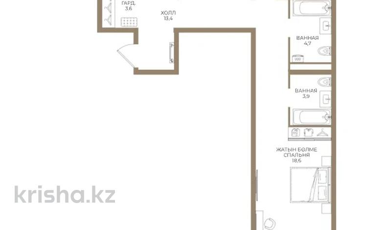 3-комнатная квартира · 88.7 м² · 3/9 этаж, Ботакоз 5 за ~ 46.2 млн ₸ в Алматы, Алатауский р-н — фото 2