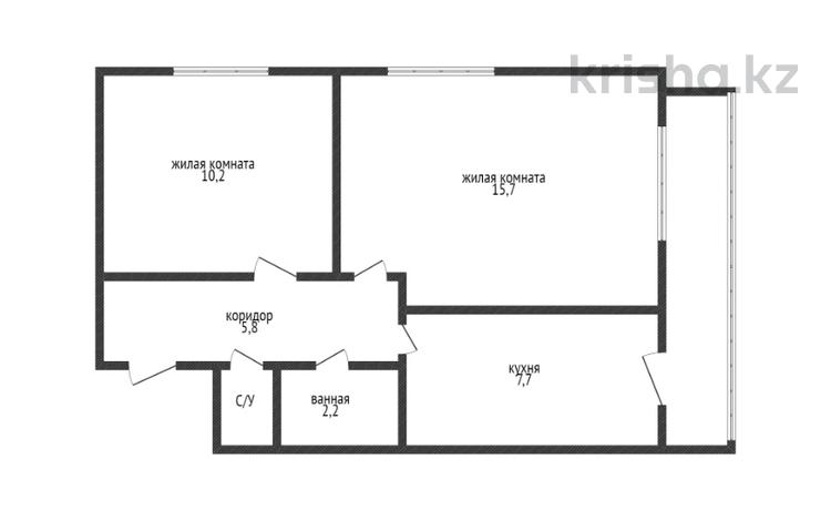 2-комнатная квартира, 44.3 м², 1/2 этаж, терешковой 48/1 за 12 млн 〒 в Костанае — фото 14