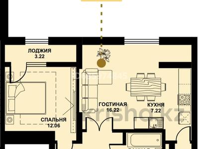 2-комнатная квартира, 53 м², 12/15 этаж, Е430 2А — На пересение улицы Коргалжын за 23.5 млн 〒 в Астане, Есильский р-н